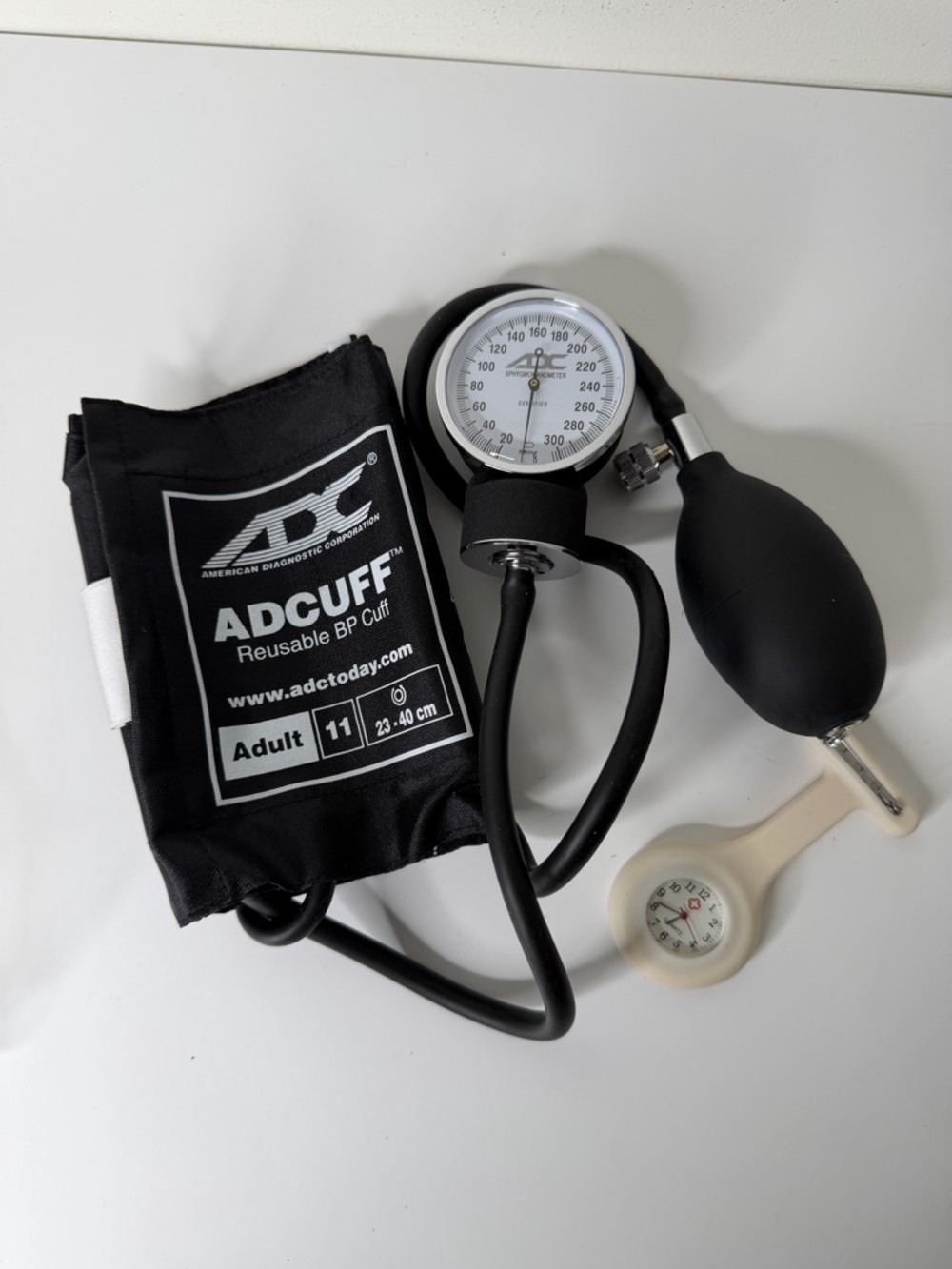 ADC Diagnostix 700 Series BP Cuff & Nurse Lapel Watch Set